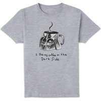 Star Wars Dark Side Coffee Unisex T-Shirt - Grey - 5XL von Star Wars