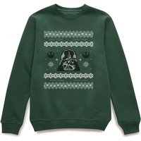 Star Wars Darth Vader Christmas Weihnachtspullover - Grün - L von Star Wars