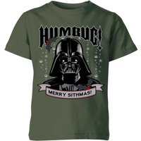 Star Wars Darth Vader Humbug Kids' Christmas T-Shirt - Forest Green - 3-4 Jahre von Star Wars