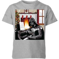 Star Wars Darth Vader Piano Player Kids' Christmas T-Shirt - Grey - 11-12 Jahre von Star Wars
