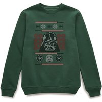 Star Wars Darth Vader Weihnachtspullover - Grün - S von Star Wars