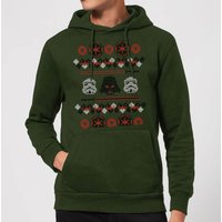 Star Wars Empire Knit Christmas Hoodie - Forest Green - M von Star Wars