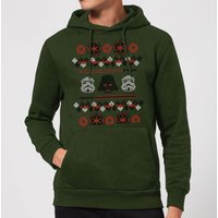 Star Wars Empire Knit Christmas Hoodie - Forest Green - XL von Star Wars