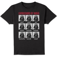 Star Wars Expressions Of Vader Unisex T-Shirt - Black - XXL von Star Wars
