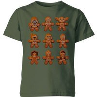 Star Wars Gingerbread Characters Kids' Christmas T-Shirt - Forest Green - 11-12 Jahre von Star Wars