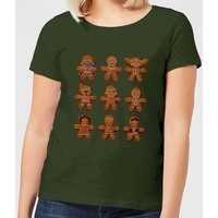 Star Wars Gingerbread Characters Women's Christmas T-Shirt - Forest Green - S von Star Wars