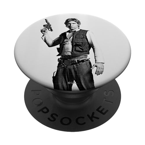 Star Wars Han Solo Black And White Portrait PopSockets mit austauschbarem PopGrip von Star Wars