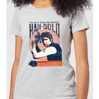 Star Wars Han Solo Retro Poster Women's T-Shirt - Grey - S von Star Wars