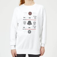 Star Wars Imperial Knit Damen Weihnachtspullover – Weiß - XL von Star Wars