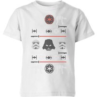 Star Wars Imperial Knit Kids' Christmas T-Shirt - White - 9-10 Jahre von Star Wars