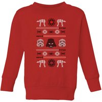 Star Wars Imperial Knit Kinder Weihnachtspullover – Rot - 5-6 Jahre von Star Wars