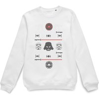 Star Wars Imperial Knit Unisex Weihnachtspullover – Weiß - M von Star Wars