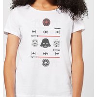 Star Wars Imperial Knit Women's Christmas T-Shirt - White - L von Star Wars