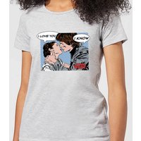 Star Wars Leia Han Solo Love Frauen T-Shirt - Grau - L von Star Wars