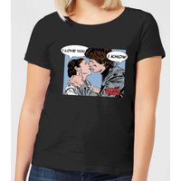 Star Wars Leia Han Solo Love Frauen T-Shirt - Schwarz - XL von Star Wars