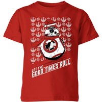 Star Wars Let The Good Times Roll Kinder T-Shirt - Rot - 11-12 Jahre von Original Hero