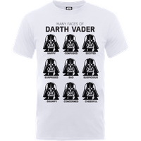 Star Wars Many Faces Of Darth Vader T-Shirt - Weiß - L von Star Wars