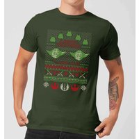 Star Wars Merry Christmas I Wish You Knit Mens T-Shirt - Dunkelgrün - XXL von Star Wars