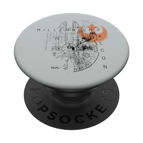 Star Wars Millennium Falcon Schematic PopSockets mit austauschbarem PopGrip von Star Wars