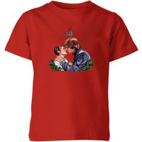 Star Wars Mistletoe Kiss Kids' Christmas T-Shirt - Red - 3-4 Jahre von Star Wars