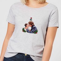 Star Wars Mistletoe Kiss Women's Christmas T-Shirt - Grey - S von Star Wars