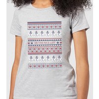 Star Wars On The Nice List Pattern Damen T-Shirt - Grau - 5XL von Star Wars