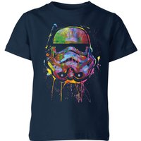 Star Wars Paint Splat Stormtrooper Kids' T-Shirt - Navy - 3-4 Jahre von Star Wars