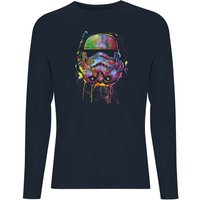 Star Wars Paint Splat Stormtrooper Men's Long Sleeve T-Shirt - Navy - M von Original Hero