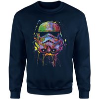 Star Wars Paint Splat Stormtrooper Sweatshirt - Navy - L von Star Wars