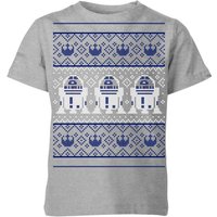 Star Wars R2-D2 Knit Kids' Christmas T-Shirt - Grey - 11-12 Jahre von Star Wars