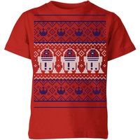 Star Wars R2-D2 Knit Kids' Christmas T-Shirt - Red - 11-12 Jahre von Star Wars