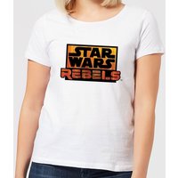 Star Wars Rebels Logo Damen T-Shirt - Weiß - L von Star Wars