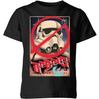 Star Wars Rebels Poster Kinder T-Shirt - Schwarz - 7-8 Jahre von Star Wars