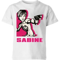 Star Wars Rebels Sabine Kinder T-Shirt - Weiß - 3-4 Jahre von Star Wars