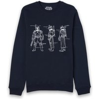 Star Wars Rotating Sketches Unisex Sweatshirt - Navy - M von Star Wars