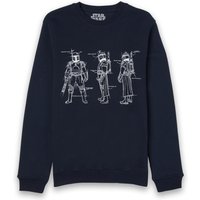 Star Wars Rotating Sketches Unisex Sweatshirt - Navy - XXL von Star Wars