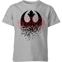 Star Wars Shattered Emblem Kinder T-Shirt - Grau - 7-8 Jahre von Star Wars