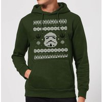 Star Wars Stormtrooper Knit Christmas Hoodie - Forest Green - M von Star Wars