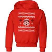 Star Wars Stormtrooper Knit Kids' Christmas Hoodie - Red - 9-10 Jahre von Star Wars