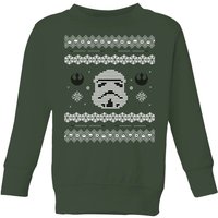 Star Wars Stormtrooper Knit Kinder Weihnachtspullover – Grün - 11-12 Jahre von Star Wars
