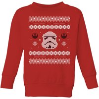 Star Wars Stormtrooper Knit Kinder Weihnachtspullover – Rot - 3-4 Jahre von Star Wars