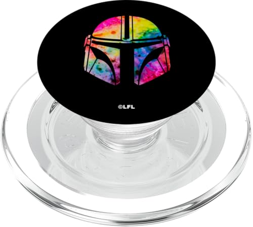 Star Wars The Mandalorian Beskar Helmet Rainbow Tie Dye PopSockets PopGrip für MagSafe Star Wars The Mandalorian Beskar Helmet Rainbow Tie Dye PopSockets PopGrip für MagSafe von Star Wars