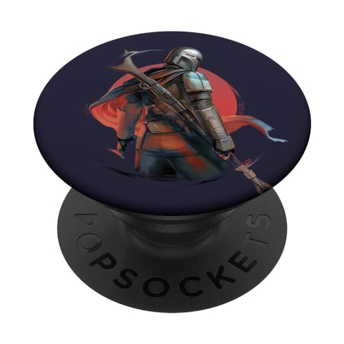 Star Wars The Mandalorian Cape In The Wind PopSockets mit austauschbarem PopGrip von Star Wars