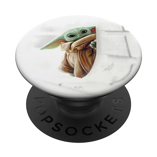 Star Wars The Mandalorian Grogu White PopSockets Klebender PopGrip von Star Wars