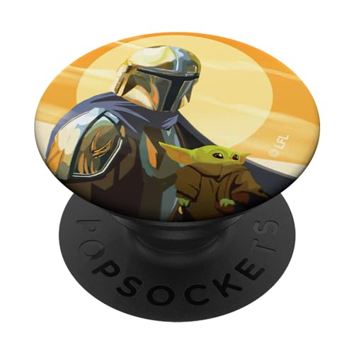 Star Wars The Mandalorian Mando and the Child Clan of Two PopSockets mit austauschbarem PopGrip von Star Wars