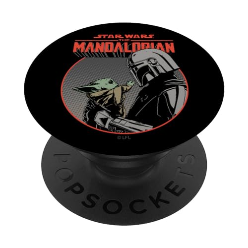 Star Wars The Mandalorian Mando and the Child Retro PopSockets mit austauschbarem PopGrip von Star Wars