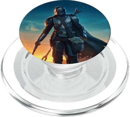 Star Wars The Mandalorian and Grogu Sunset Poster PopSockets PopGrip für MagSafe von Star Wars