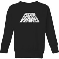 Star Wars The Rise Of Skywalker Trooper Filled Logo Kids' Sweatshirt - Black - 7-8 Jahre von Star Wars