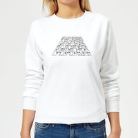 Star Wars The Rise Of Skywalker Trooper Filled Logo Women's Sweatshirt - White - XS von Star Wars