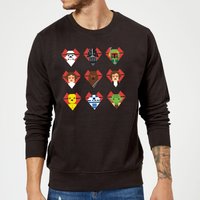 Star Wars Valentine's Pixel Montage Pullover - Schwarz - L von Star Wars